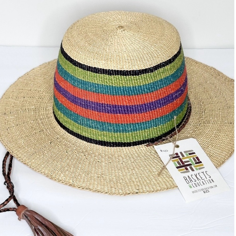 Sun Hat Straw Size XL-XXL Summer Boho Garden Beach Unisex Wide Brim‎